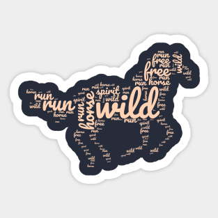 Wild & Free | Typography Design Sticker